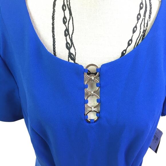 Alyx Fit and Flare Dress Cobalt Blue 8 - Picture 3 of 13